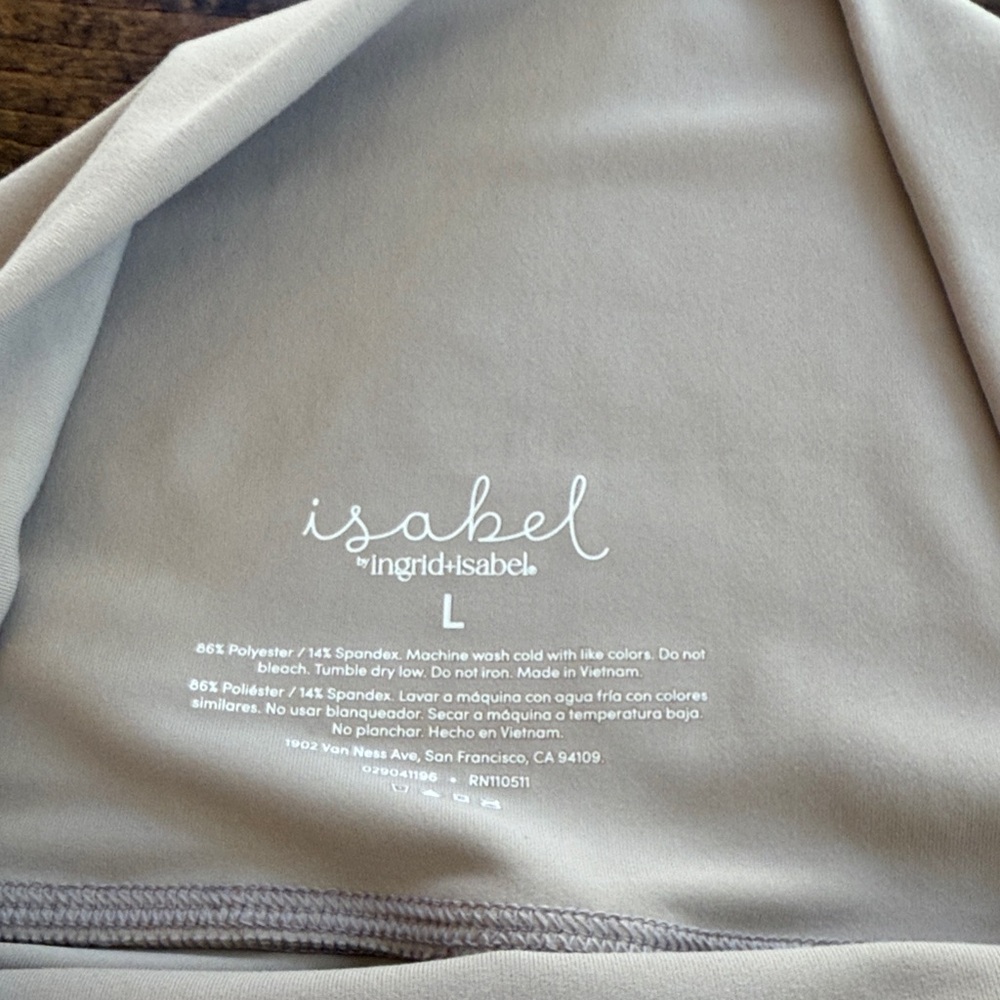 NWT Isabel Beige Maternity Skirt with Built in Shorts Size Large - Picture 2 of 4